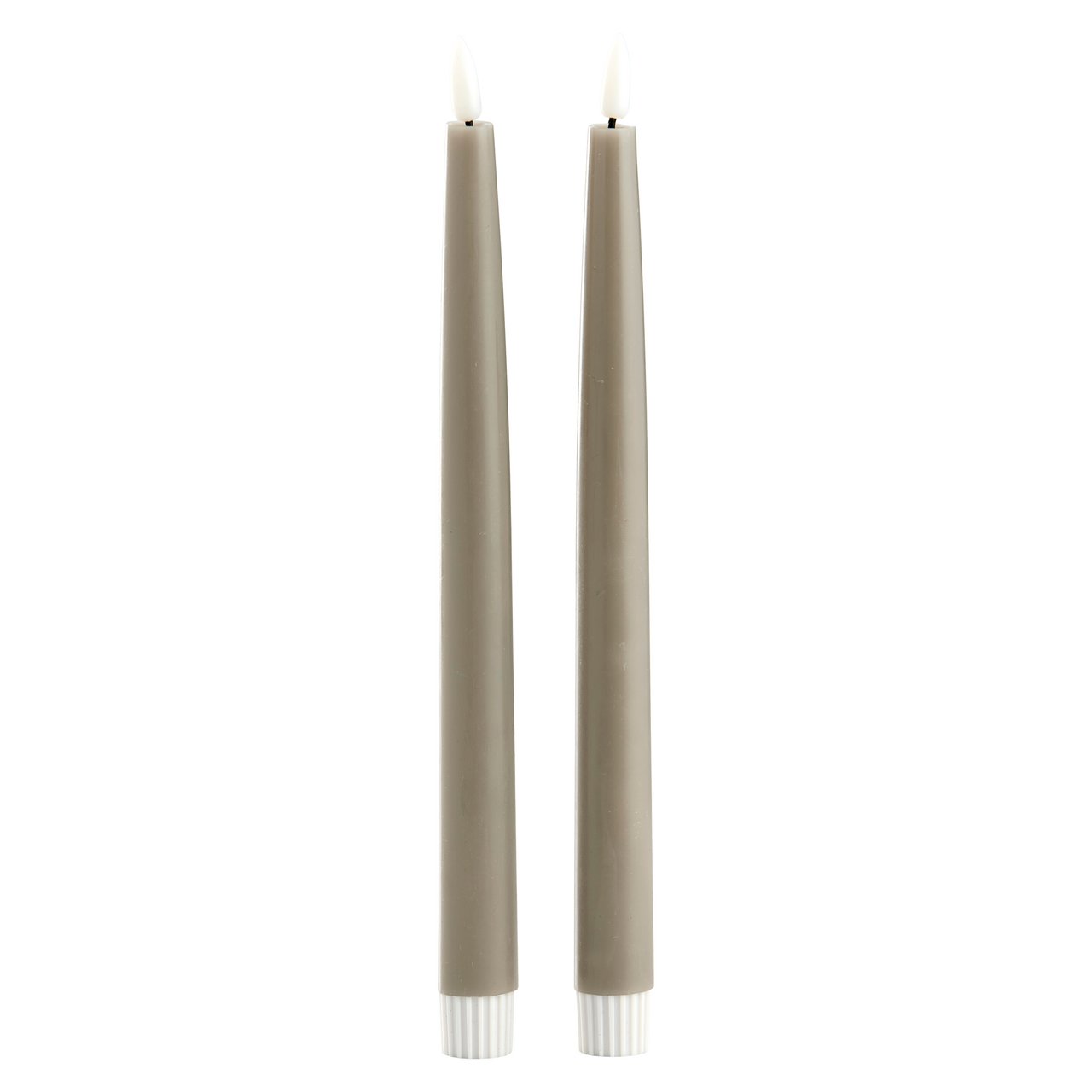 DAY LED LYS M/3D FLAMME 2STK 29CM GRÅ DAY LED LYS M/3D FLAMME 2STK 29CM GRÅ