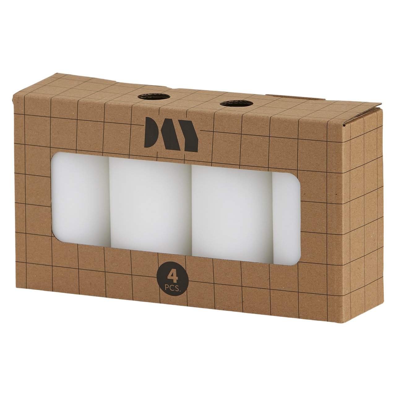 DAY KUBBELYS 4STK Ø6.8CM H13CM HVIT DAY KUBBELYS 4STK Ø6.8CM H13CM HVIT