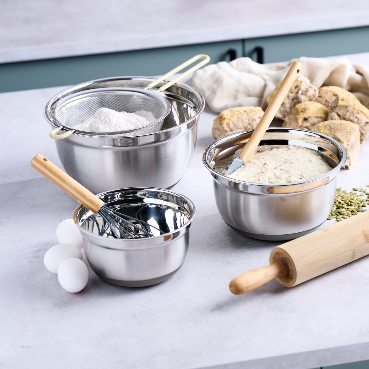 DAY RØRESKÅL 3STK RUSTFRITT STÅL