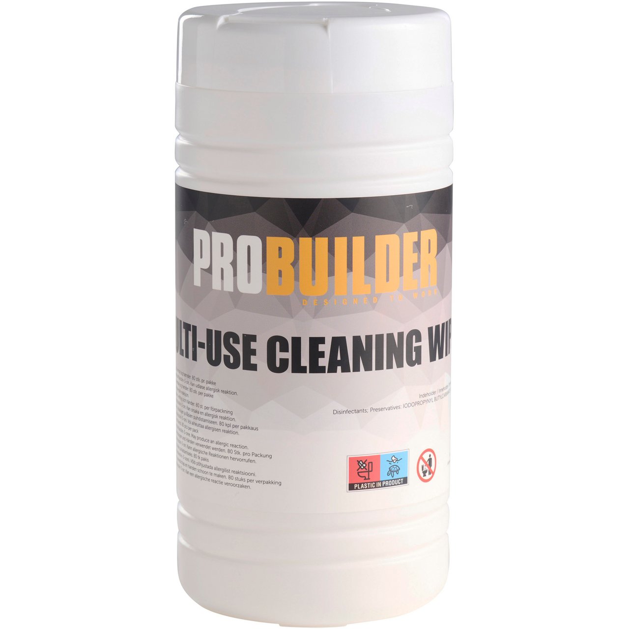 PROBUILDER RENGJØRINGSSERVIETTER 80 STK