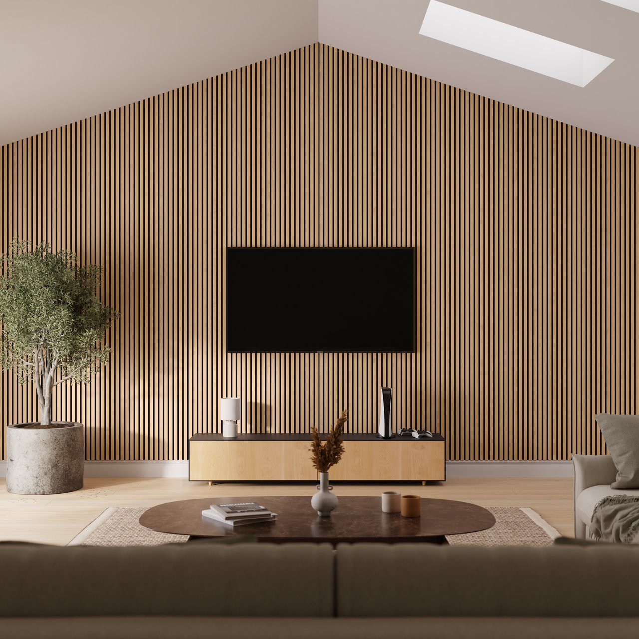 BY VENØ PREMIUM AKUSTIKK SPILEPLATE OLJET EIK 2400X600X19 MM