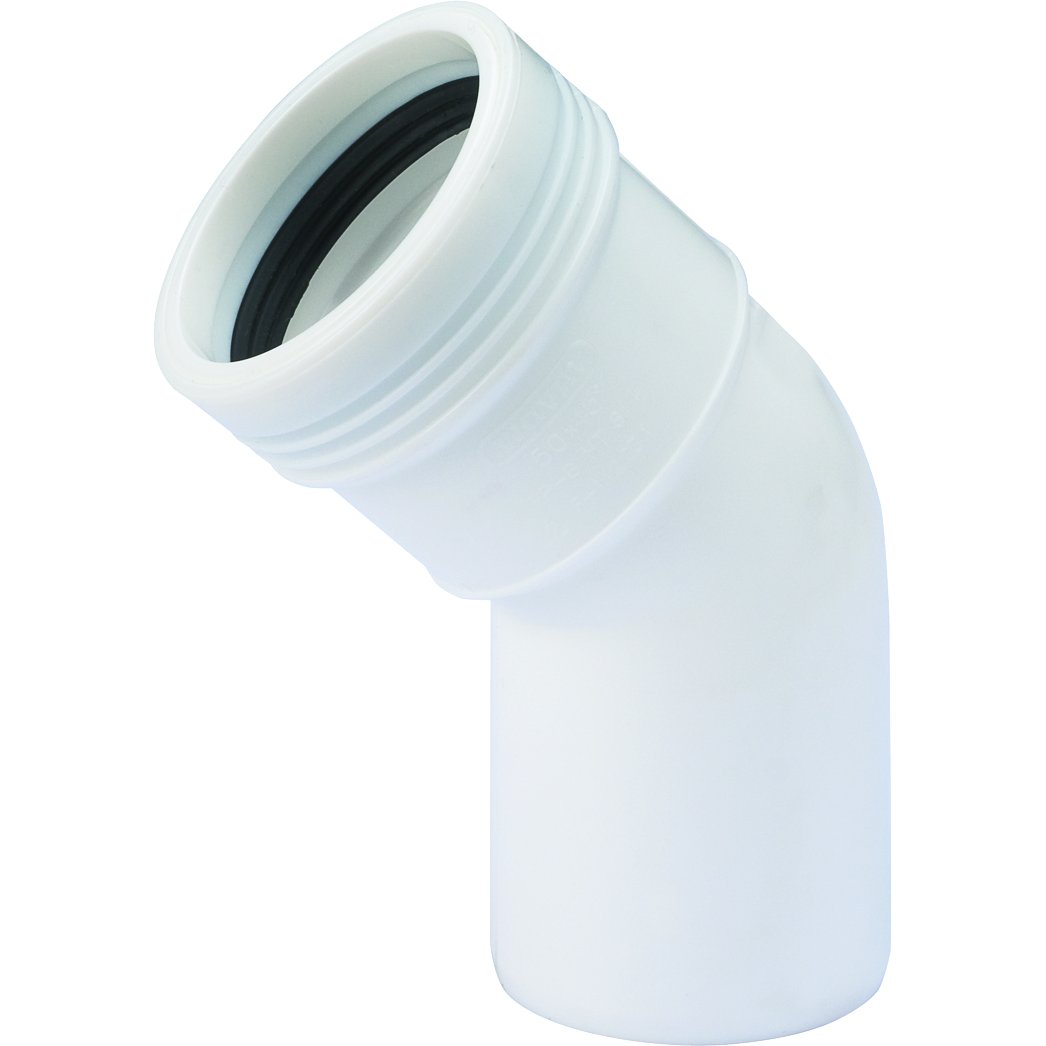 WAVIN HTP BEND 45°X50MM HVIT