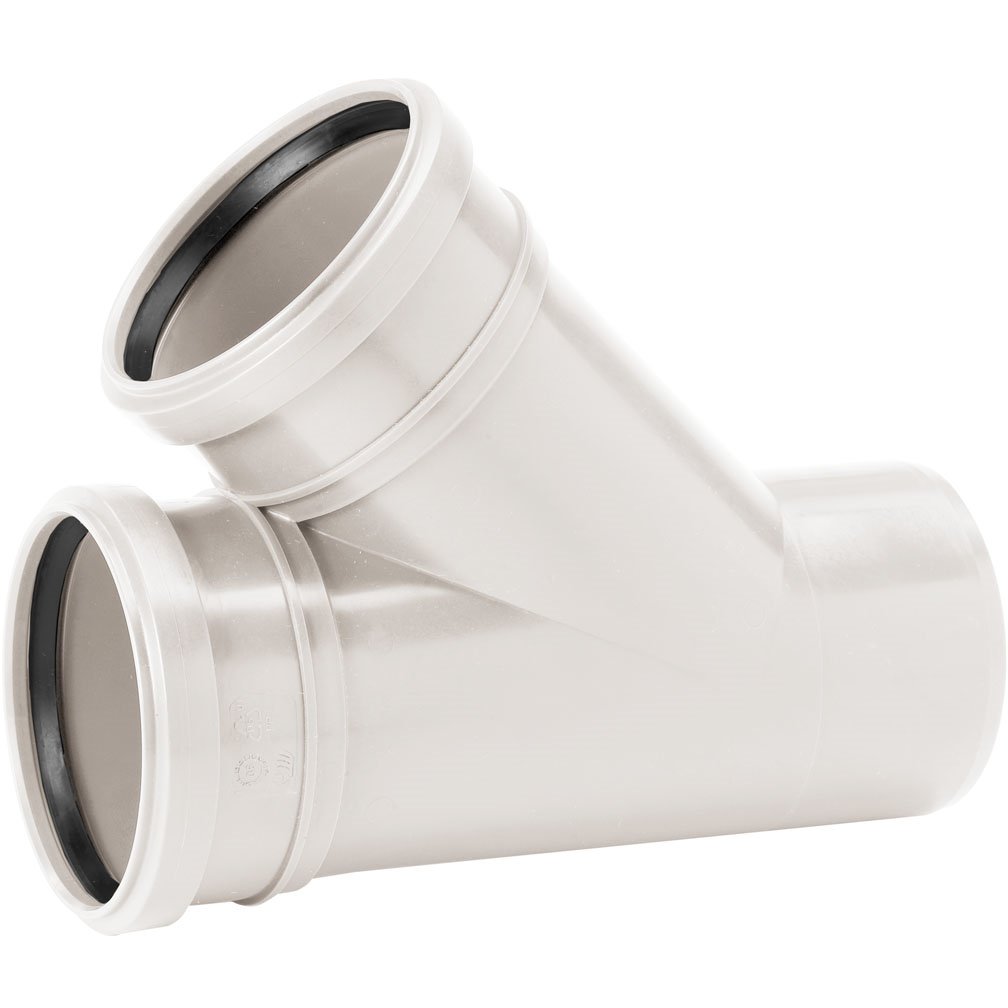 UPONOR DECIBEL GRENRØR 110/75-45 2 MUFFER HVIT UPONOR DECIBEL GRENRØR 110/75-45 2 MUFFER HVIT