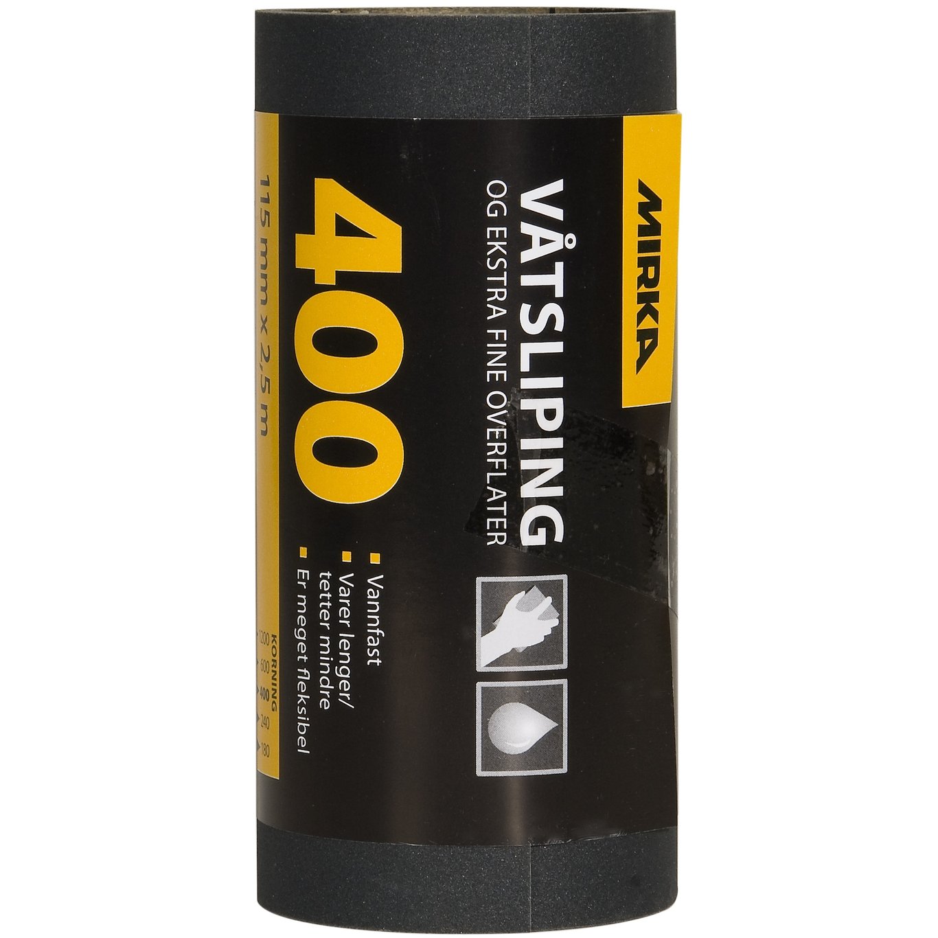 MIRKA SLIPERULL VÅTSLIP 115MM X 2.5M K400 MIRKA SLIPERULL VÅTSLIP 115MM X 2.5M K400