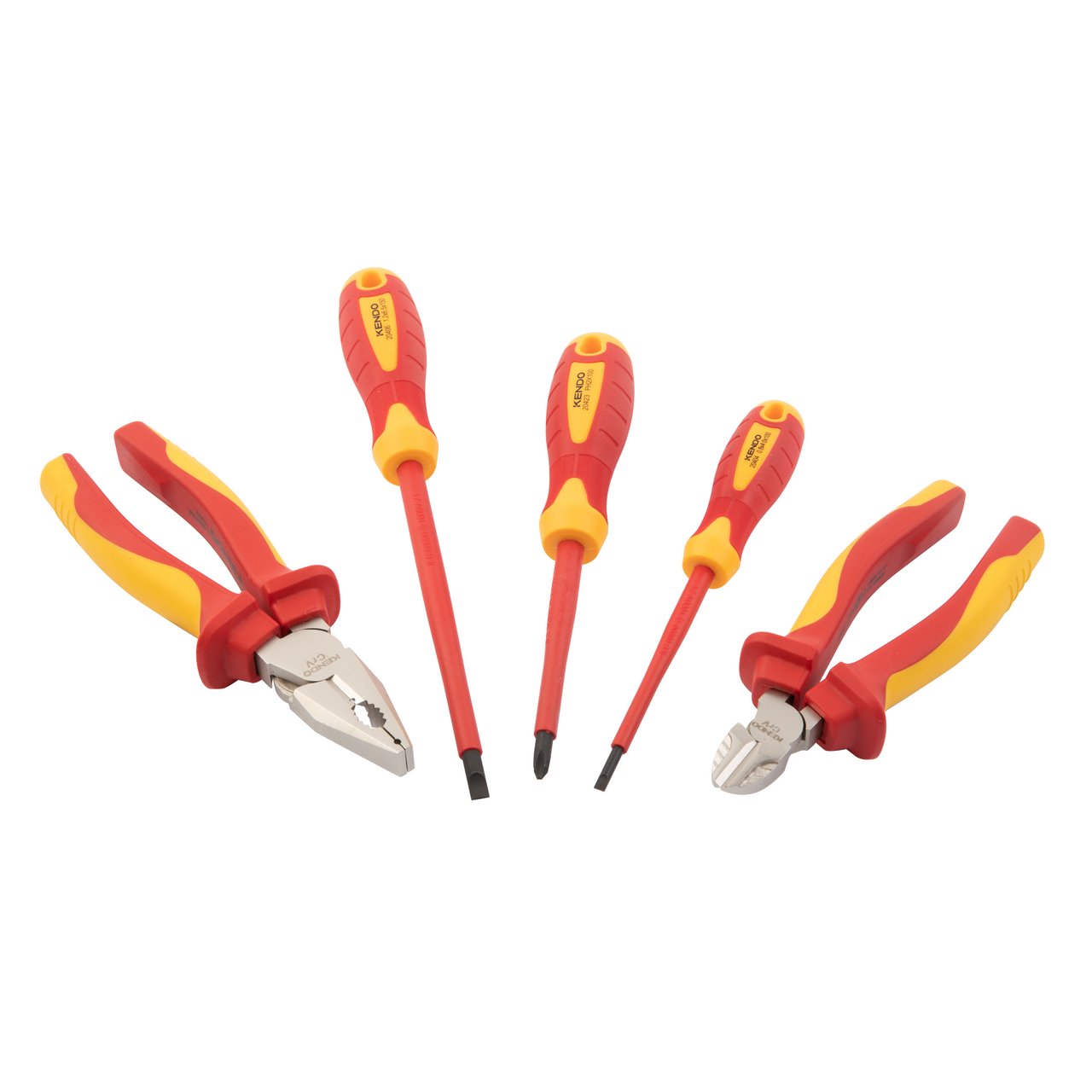 KENDO TANG- OG 1000V SKRUTREKKERSETT 5 DELER KENDO TANG- OG 1000V SKRUTREKKERSETT 5 DELER