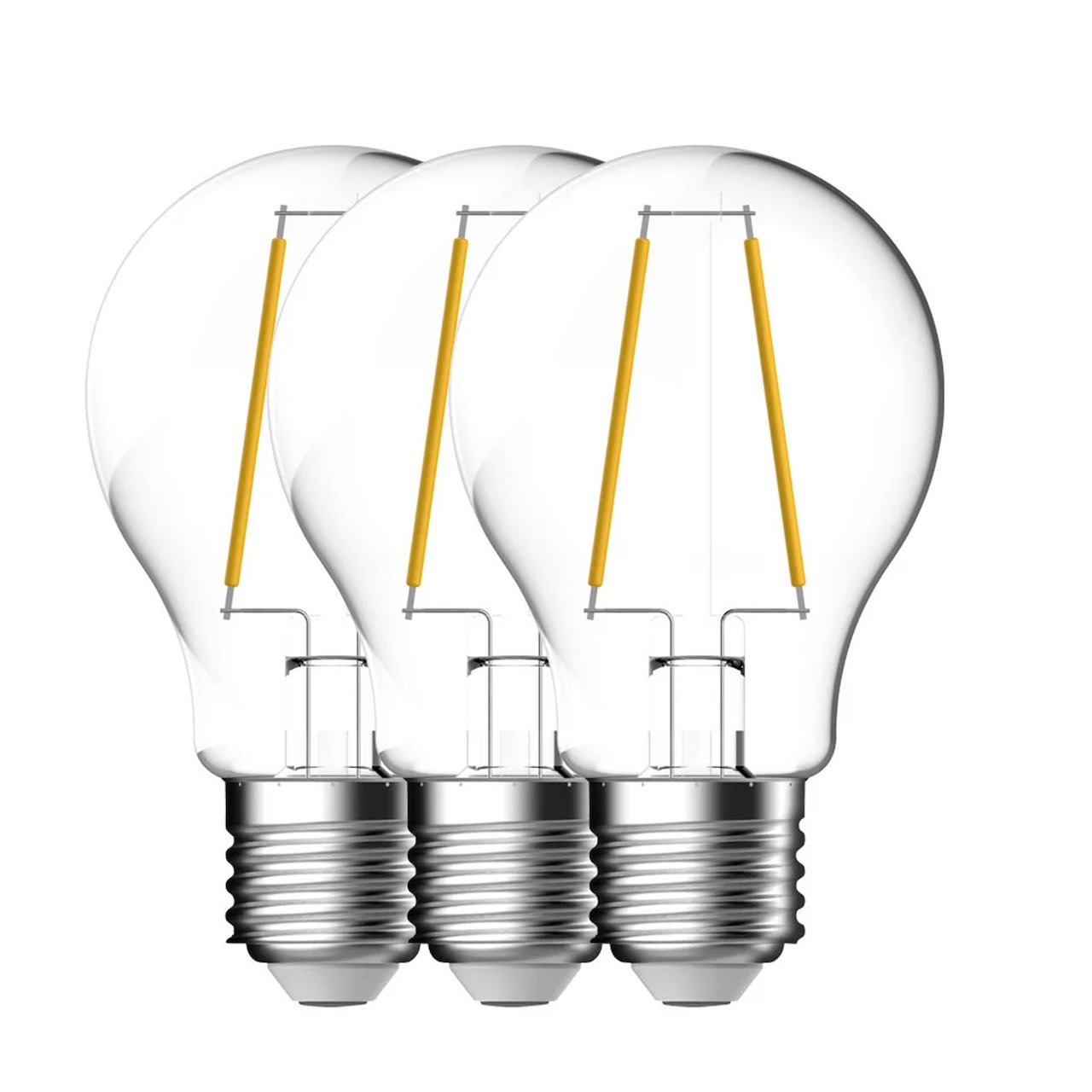 ENERGETIC PÆRE E27 FILAMENT A60 4W 470LM 2700K KLAR - 3 PK ENERGETIC PÆRE E27 FILAMENT A60 4W 470LM 2700K KLAR - 3 PK