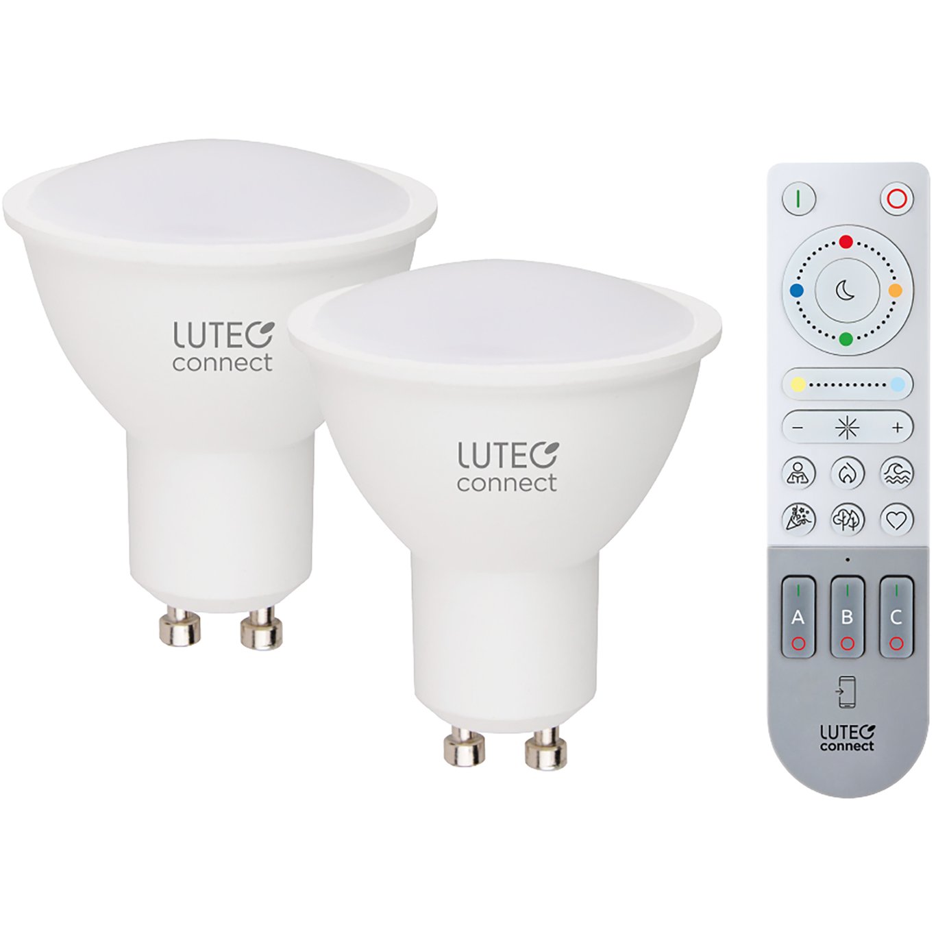 LUTEC CONNECT GU10 E27 INDOOR LED 2 PÆRE CCT & RGB + FJERNKONTROLL LUTEC CONNECT GU10 E27 INDOOR LED 2 PÆRE CCT & RGB + FJERNKONTROLL