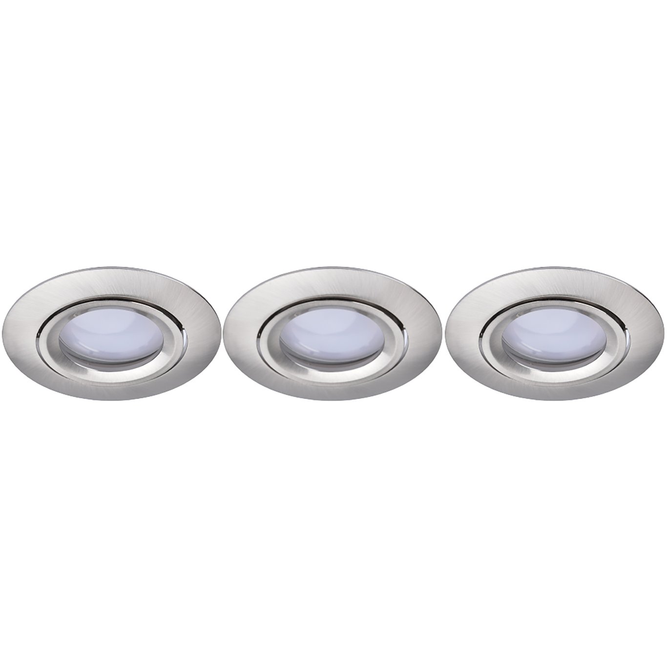 LUTEC CONNECT SCOP INDOOR LED BØRSTET NIKKEL 3.STK SPOT Ø8,4