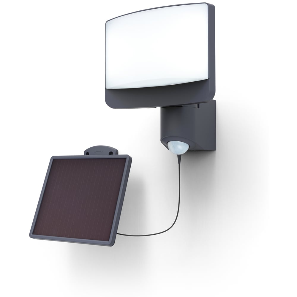 LUTEC SOLAR SUNSHINE VEGGHENGT LAMPE 170MM KULL GRÅ