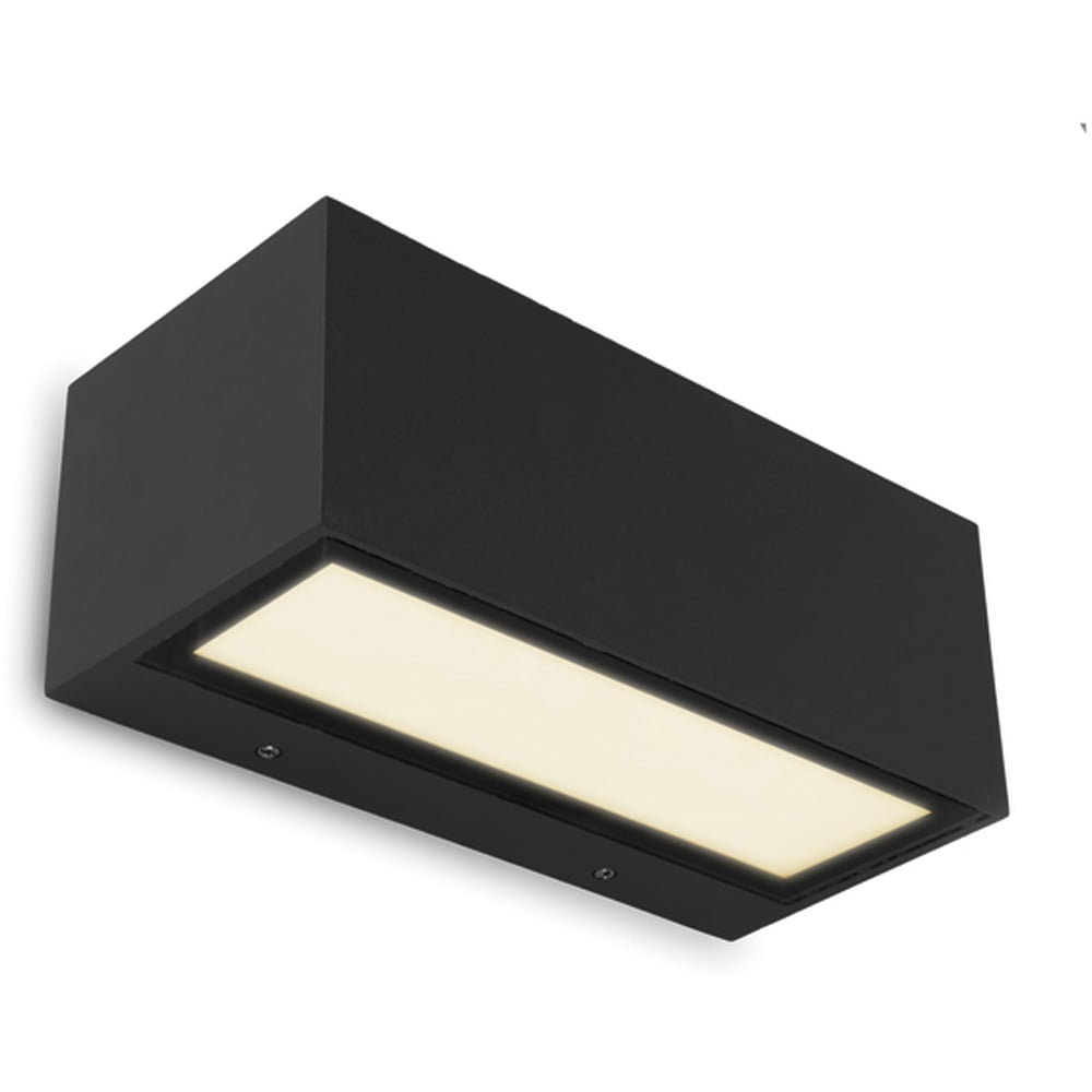 LUTEC ARCHITECTURAL GEMINI LED VEGGHENGT LAMPE MATT SORT