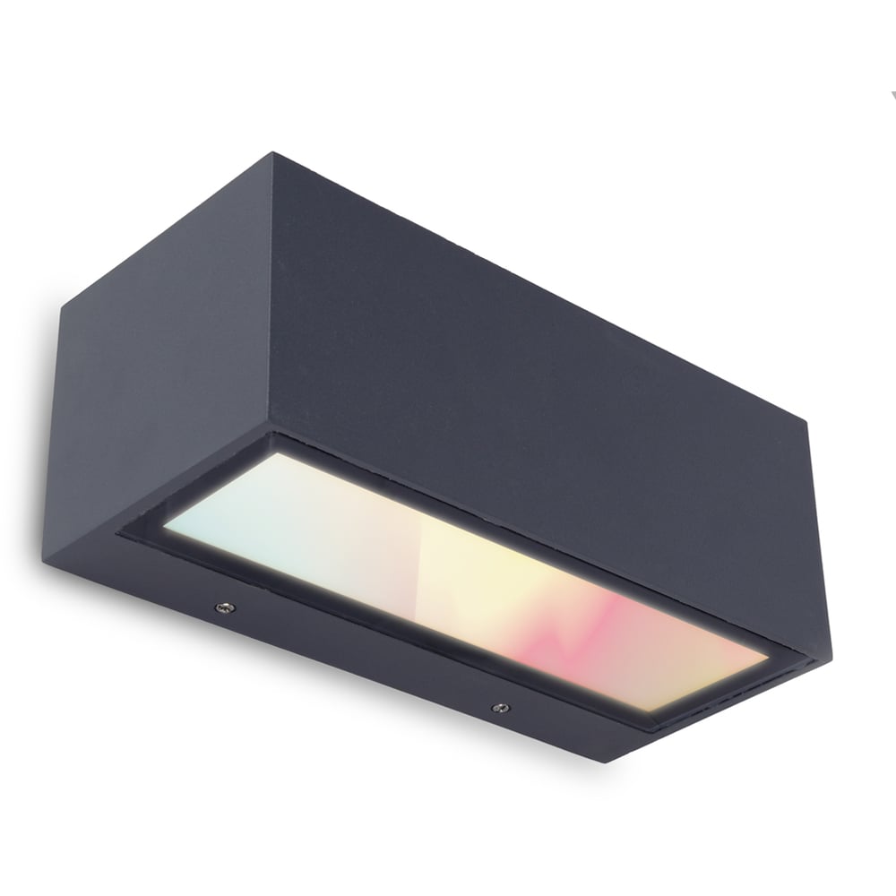 LUTEC CONNECTED GEMINI VEGGHENGT LAMPE MØRK GRÅ