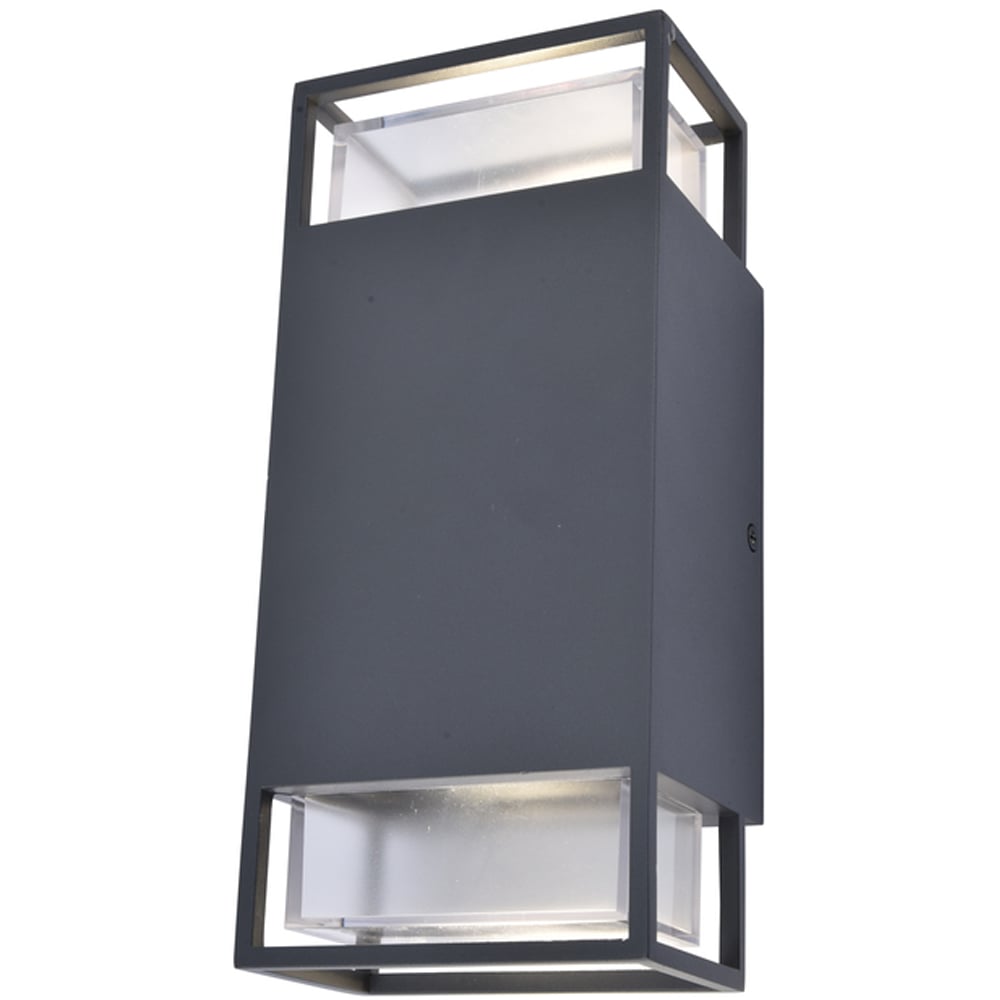 LUTEC ARCHITECTURAL RIDGE VEGGHENGT LAMPE MØRK GRÅ LUTEC ARCHITECTURAL RIDGE VEGGHENGT LAMPE MØRK GRÅ