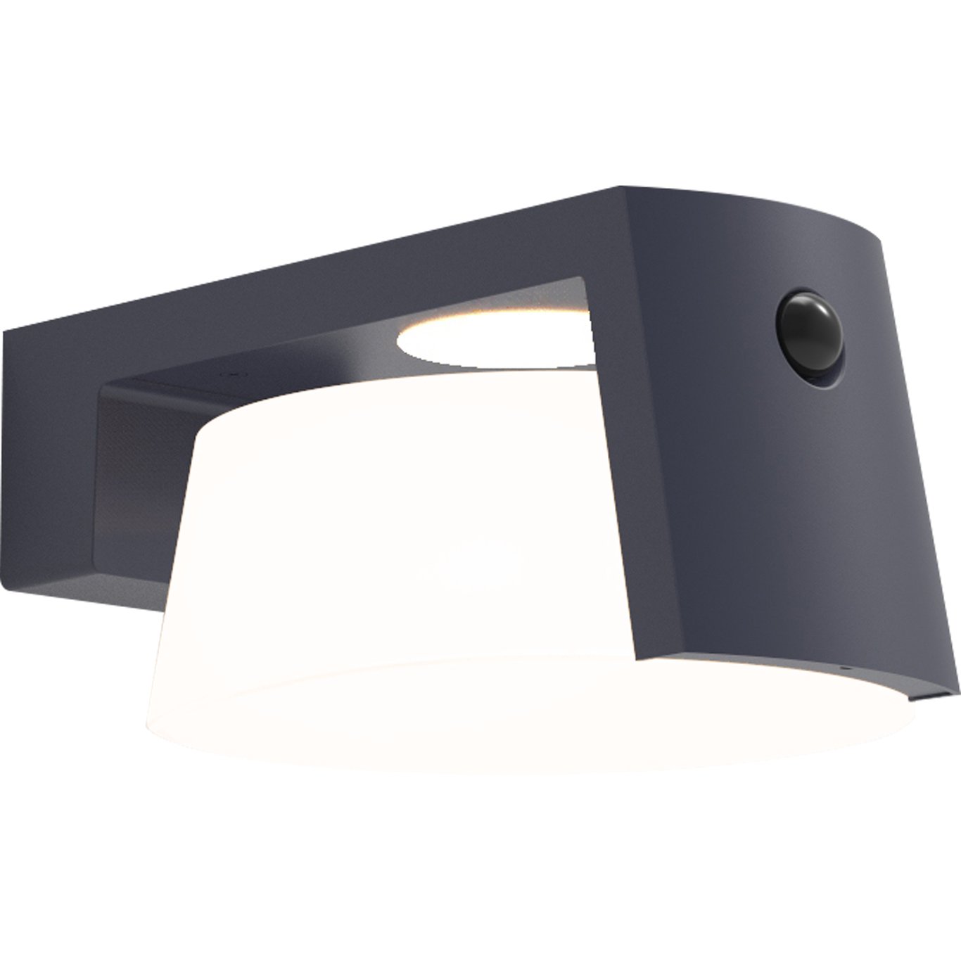 LUTEC MOON SENSOR VEGGHENGT LAMPE MØRK GRÅ LUTEC MOON SENSOR VEGGHENGT LAMPE MØRK GRÅ