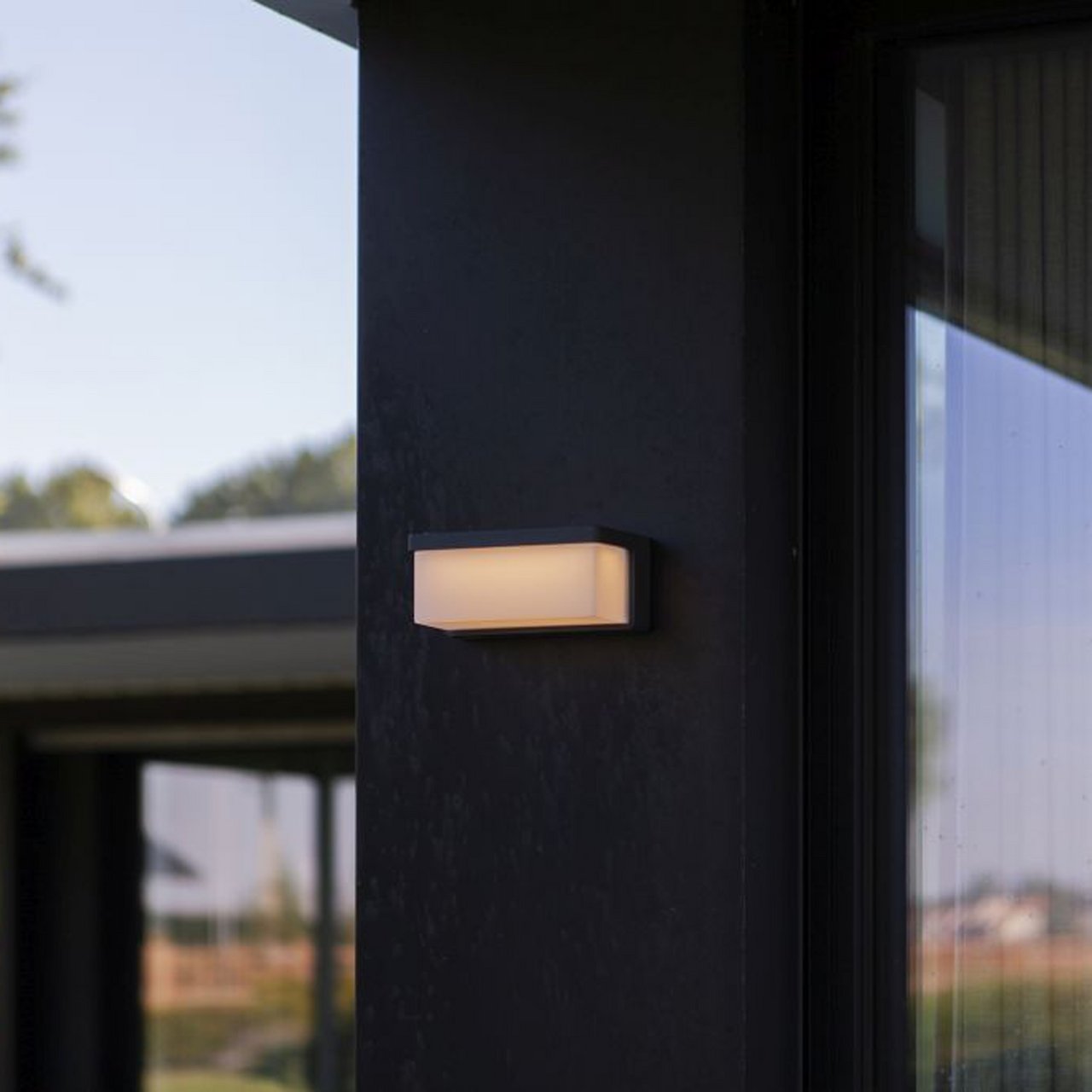 LUTEC SOLAR ZELENA VEGGLAMPE MØRKEGRÅ PLASTIKK 220V