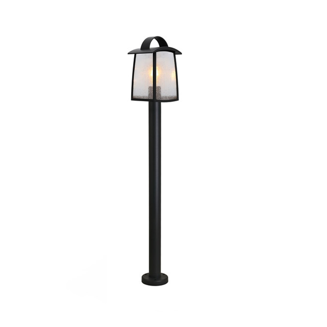 LUTEC TRADITION KELSEY LYKTESTOLPE SEEDY GLASS MATT SORT LUTEC TRADITION KELSEY LYKTESTOLPE SEEDY GLASS MATT SORT