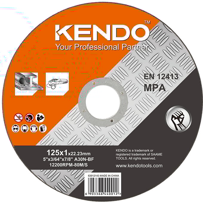 KENDO SLIPESKIVE METALL Ø125MM KENDO SLIPESKIVE METALL Ø125MM