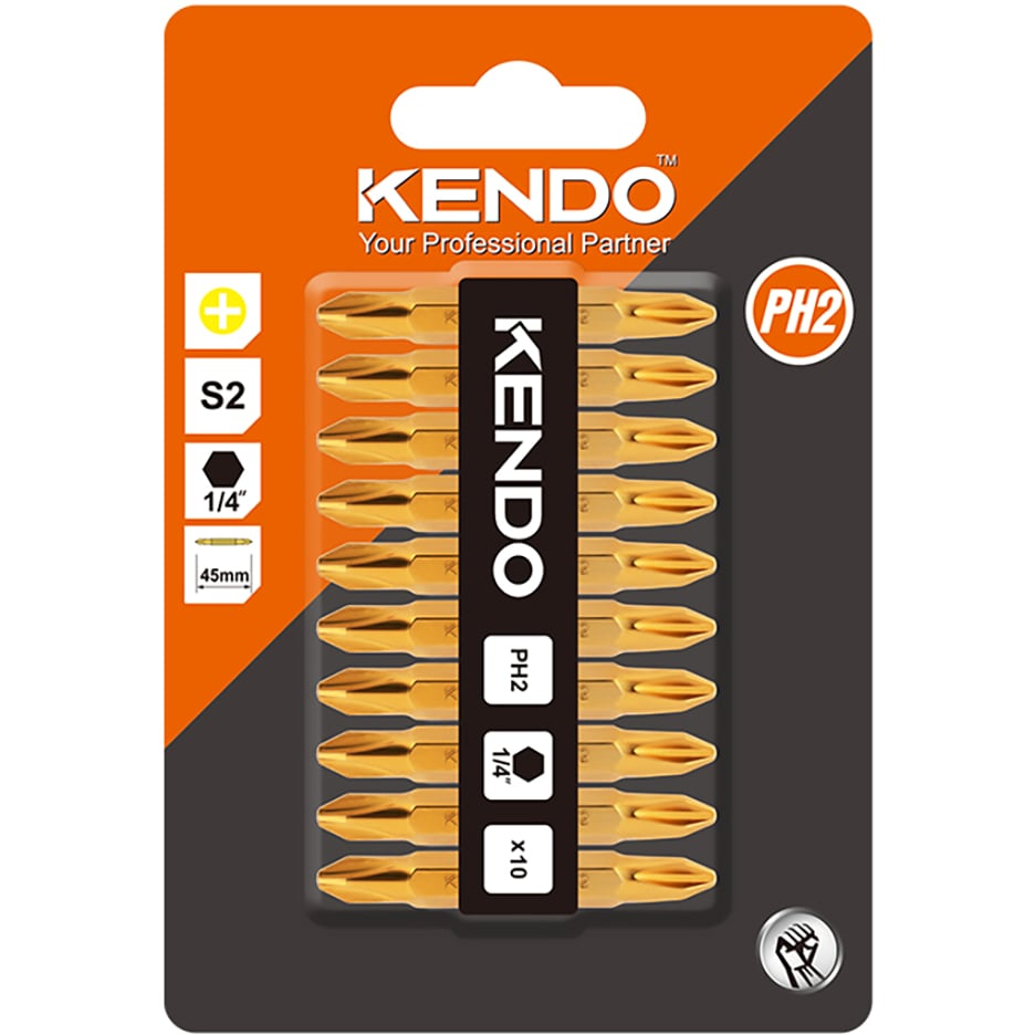 KENDO TINNBELAGT BITS PH2 10STK