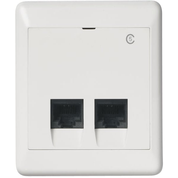 ELKO DATAKONTAKT DOBBEL USKJERMET CAT5 PÅ VEGG UTP ELKO DATAKONTAKT DOBBEL USKJERMET CAT5 PÅ VEGG UTP