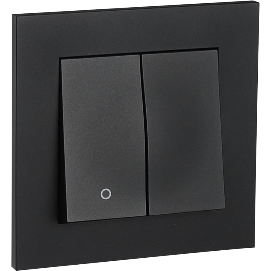 ELKO PLUS BRYTER 2-1-POL INNFELT 10A SORT ELKO PLUS BRYTER 2-1-POL INNFELT 10A SORT