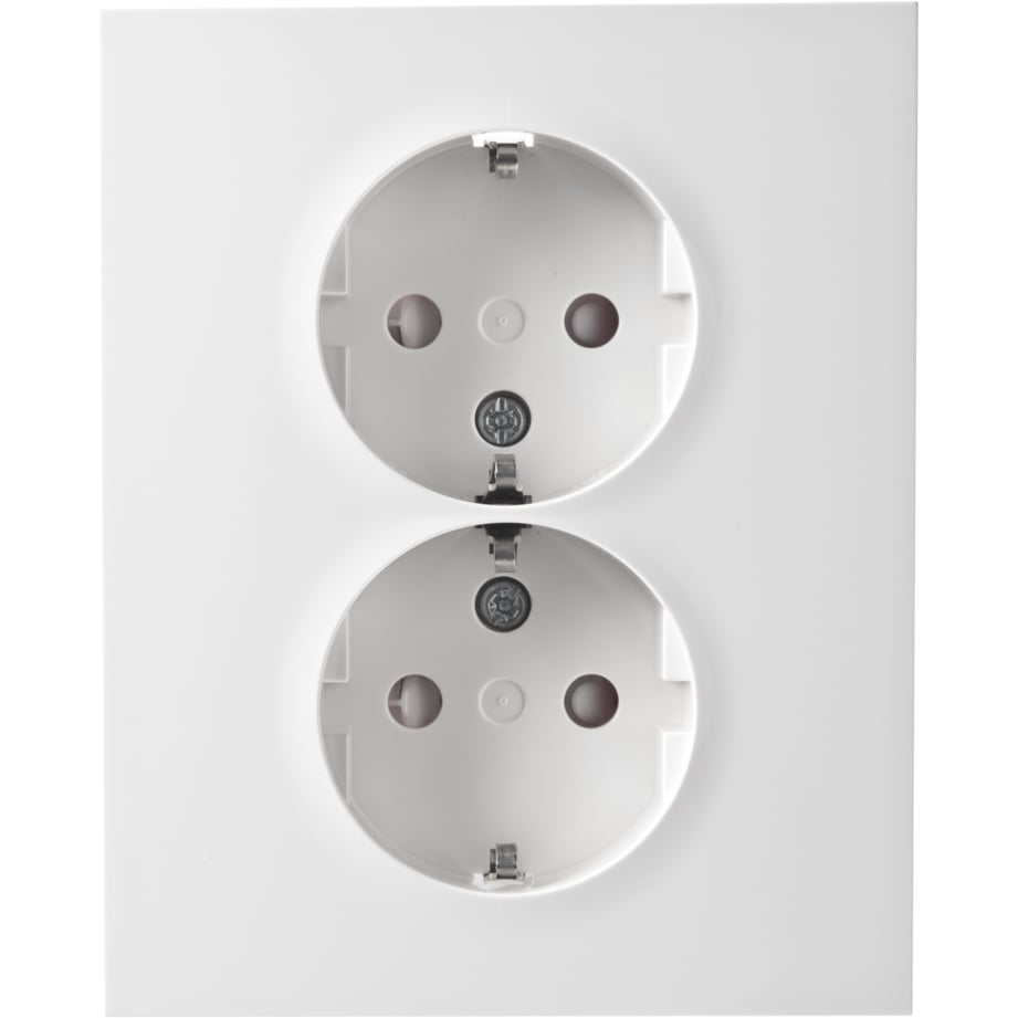 ELKO PLUS STIKKONTAKT DOBBEL M/JORD INNFELT HVIT ELKO PLUS STIKKONTAKT DOBBEL M/JORD INNFELT HVIT