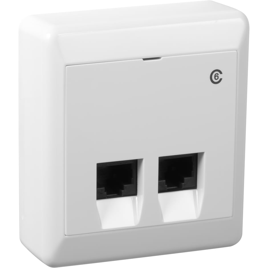 ELKO MODULARKONTAKT KAT.6 2X8 PÅVEGG RS16 HVIT ELKO MODULARKONTAKT KAT.6 2X8 PÅVEGG RS16 HVIT