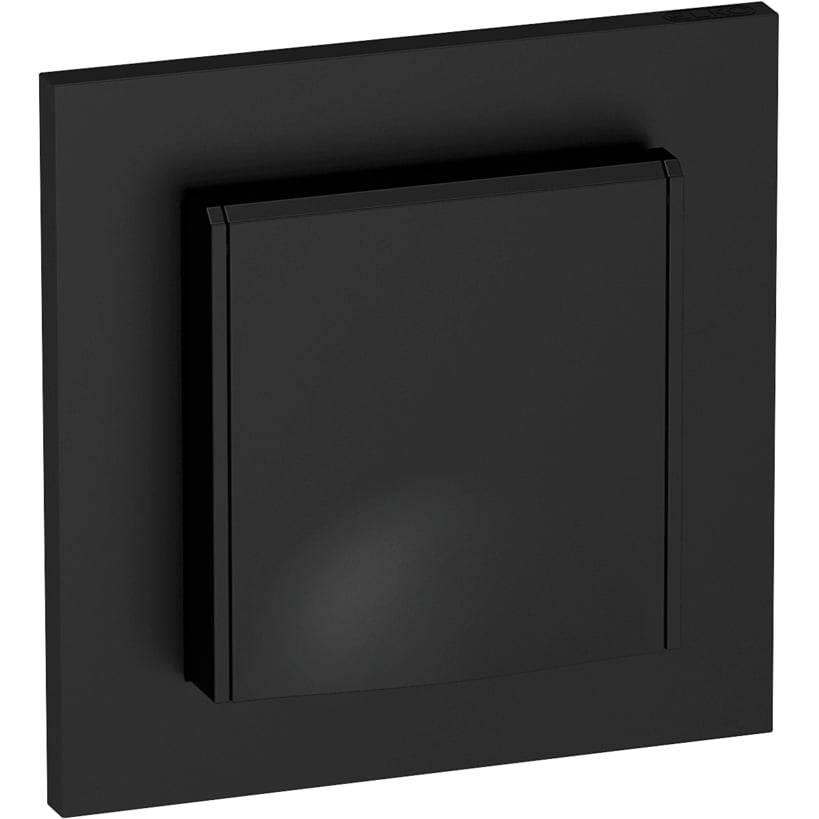 ELKO PLUS ENKEL STIKKONTAKT IP44 INNFELT SORT ELKO PLUS ENKEL STIKKONTAKT IP44 INNFELT SORT