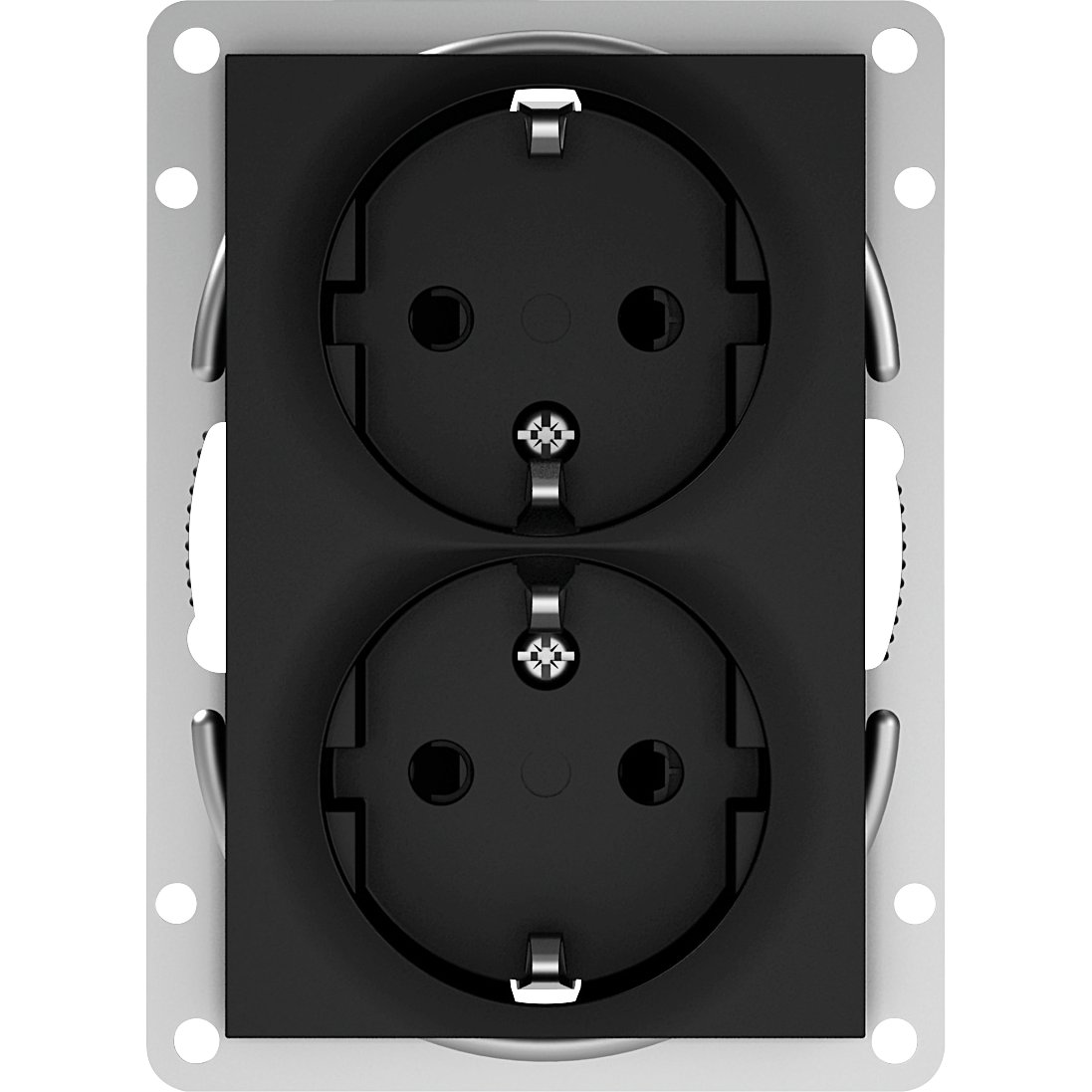 ELKO PLUS OPTION STIKKONTAKT DOBBEL M/JORD SORT ELKO PLUS OPTION STIKKONTAKT DOBBEL M/JORD SORT