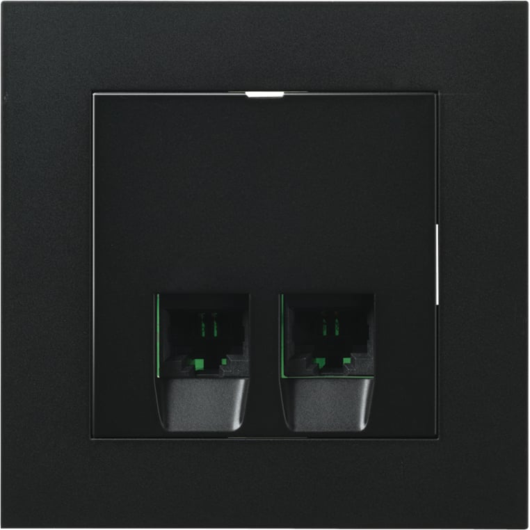 ELKO PLUS DATAKONTAKT KAT. 6 2X8 INNFELT SORT ELKO PLUS DATAKONTAKT KAT. 6 2X8 INNFELT SORT