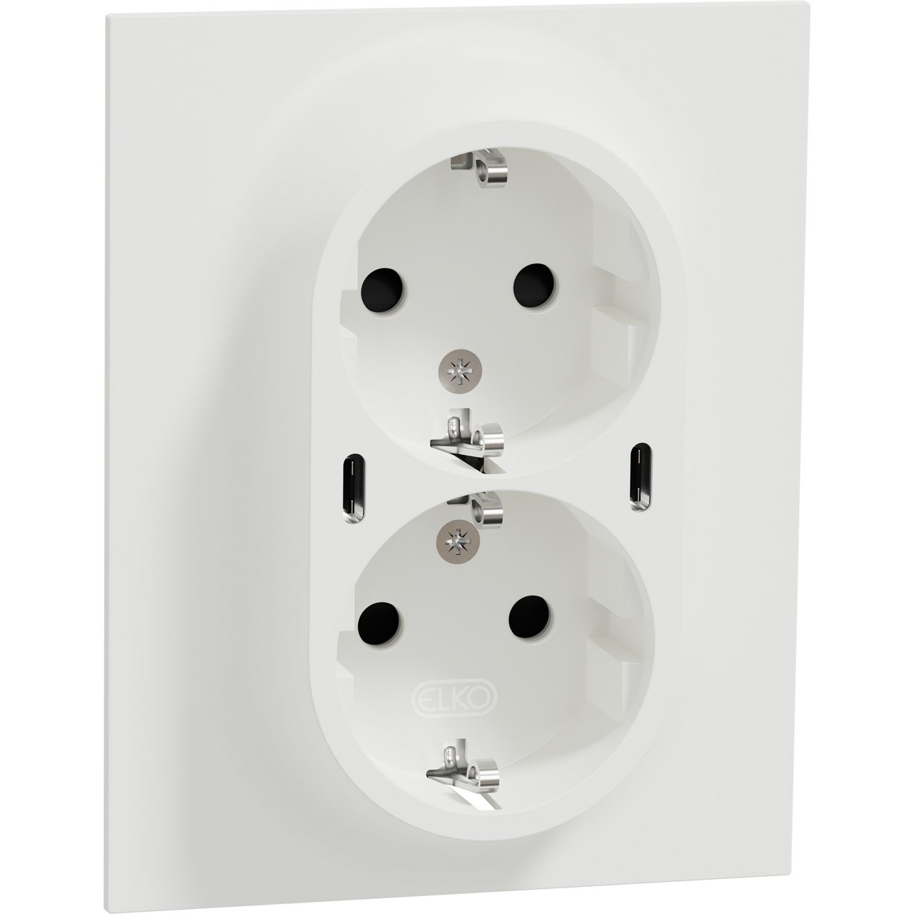 ELKO ONE DOBBELSTIKK 2X USB C PD LADER RENHVIT ELKO ONE DOBBELSTIKK 2X USB C PD LADER RENHVIT