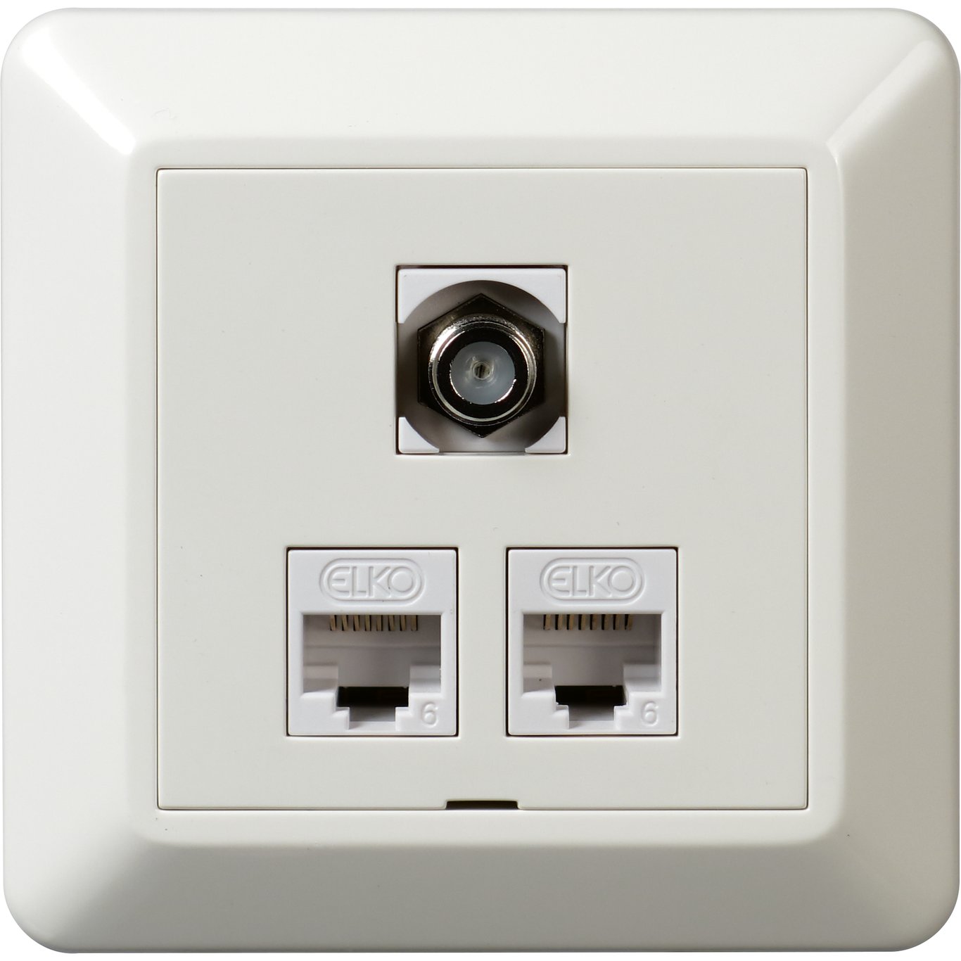 ELKO MODULARKONTAKT KAT.6 2X8 1XF-F INNFELT RS16 HVIT