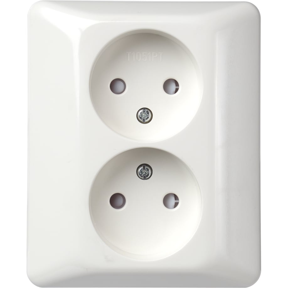 ELKO STIKKONTAKT DOBBEL U/JORD INNFELT RS1051 HVIT ELKO STIKKONTAKT DOBBEL U/JORD INNFELT RS1051 HVIT