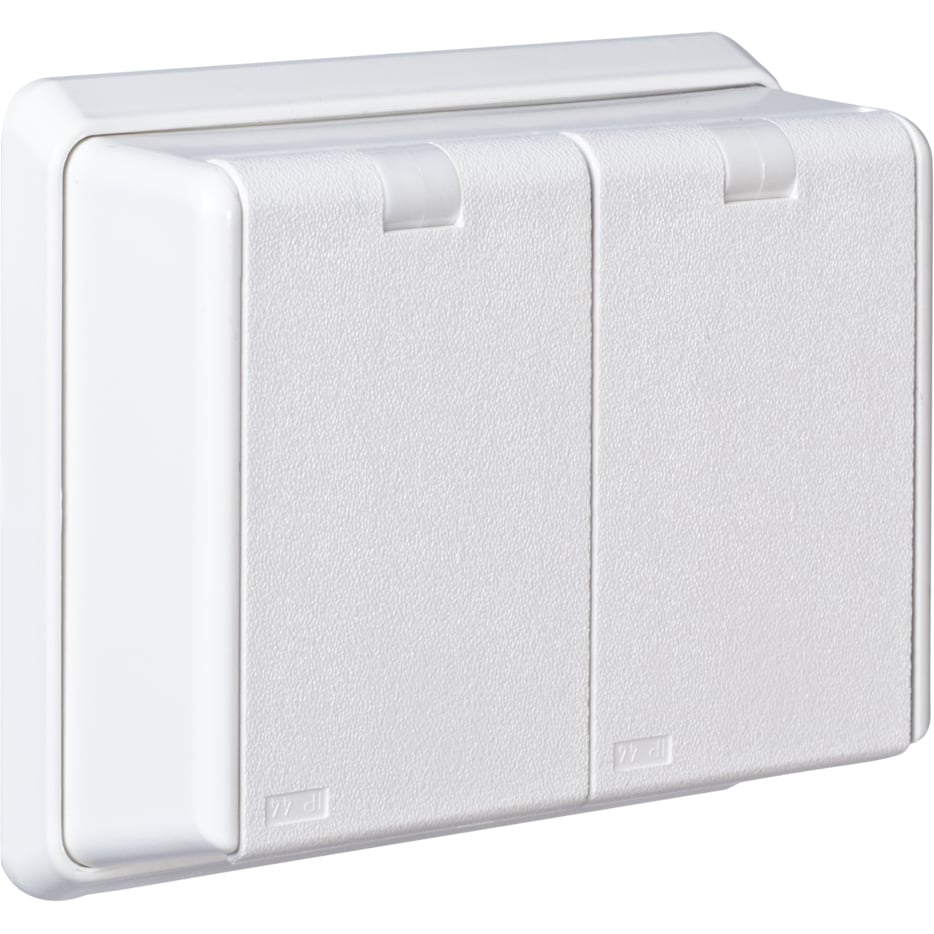 ELKO STIKKONTAKT DOBBEL IP44 INNFELT RS16 HVIT ELKO STIKKONTAKT DOBBEL IP44 INNFELT RS16 HVIT