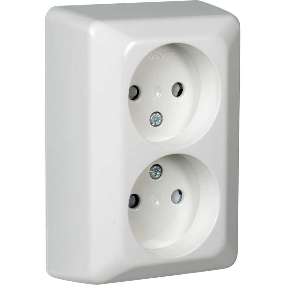 ELKO STIKKONTAKT DOBBEL U/JORD PÅVEGG RS16 HVIT ELKO STIKKONTAKT DOBBEL U/JORD PÅVEGG RS16 HVIT