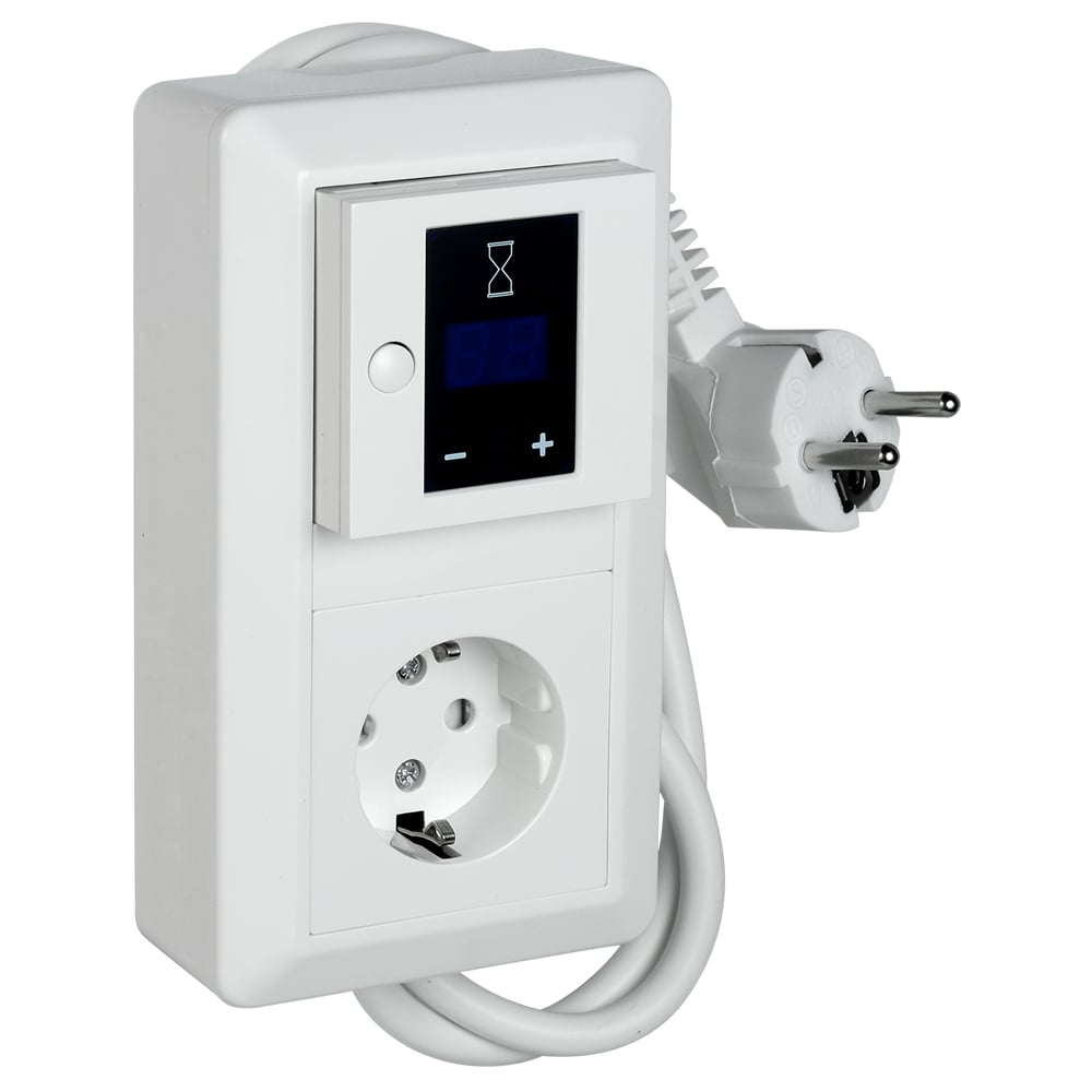 ELKO TIDSBRYTERSETT 16A 2-POL M/KABEL HVIT