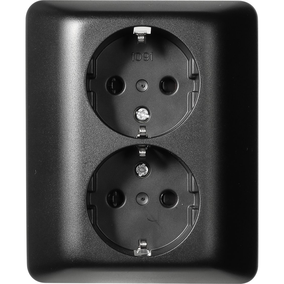 ELKO STIKKONTAKT DOBBEL M/JORD INNFELT RS1091 SORT ELKO STIKKONTAKT DOBBEL M/JORD INNFELT RS1091 SORT