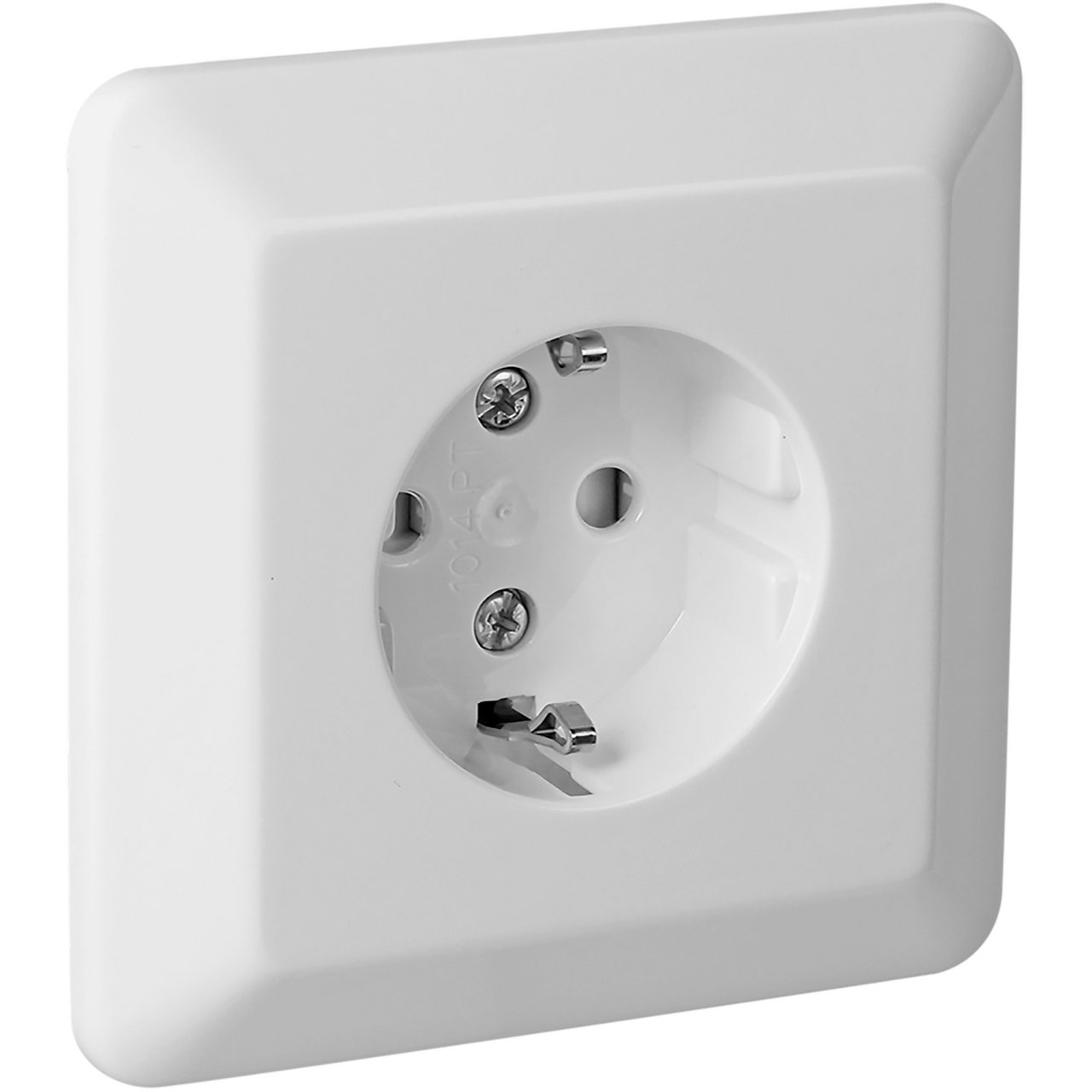 ELKO STIKKONTAKT ENKEL M/JORD INNFELT RS RENHVIT ELKO STIKKONTAKT ENKEL M/JORD INNFELT RS RENHVIT