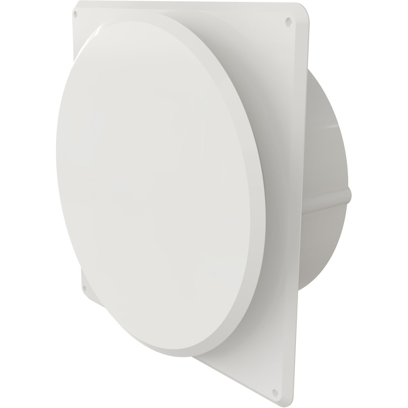 FLEXIT TALLERKENVENTIL Ø100 4-KANTRAMME FOR KANAL HVIT FLEXIT TALLERKENVENTIL Ø100 4-KANTRAMME FOR KANAL HVIT