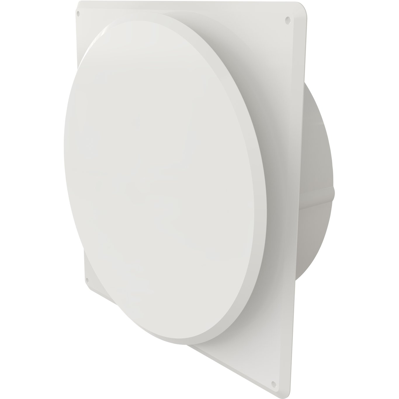 FLEXIT TALLERKENVENTIL Ø125 4-KANTRAMME FOR KANAL HVIT FLEXIT TALLERKENVENTIL Ø125 4-KANTRAMME FOR KANAL HVIT