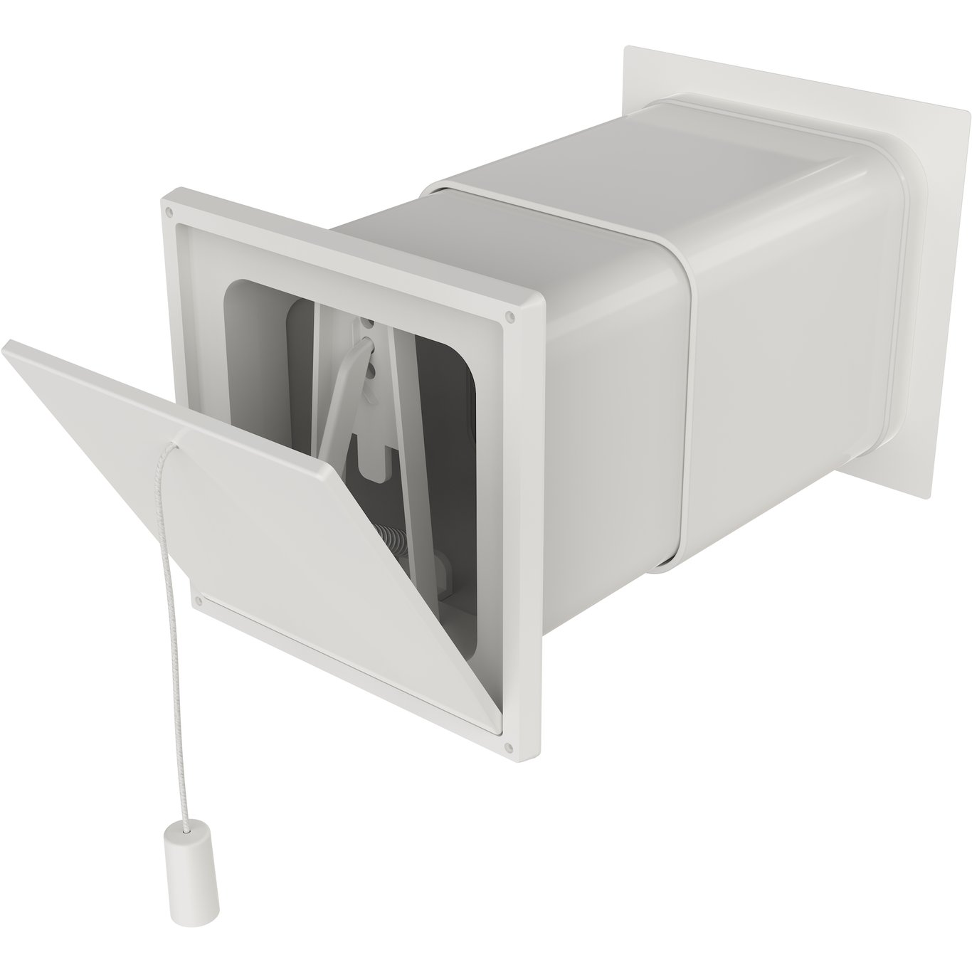 FLEXIT VEGGVENTIL 4X4 KOMPLETT HVIT