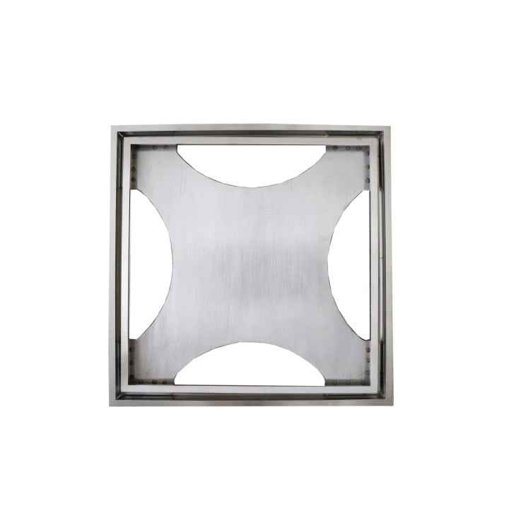 SLUKRIST TILE IN 20X20 CM BØRSTET SYREFAST STÅL 316