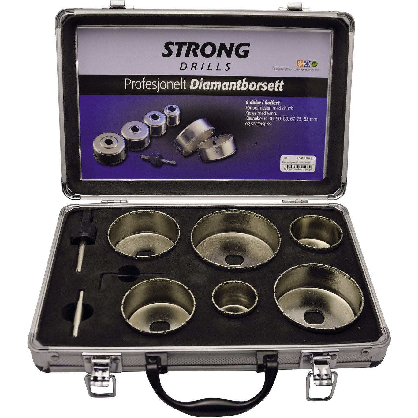 DIAMANTBORSETT 8 DELER I KOFFERT DIAMANTBORSETT 8 DELER I KOFFERT