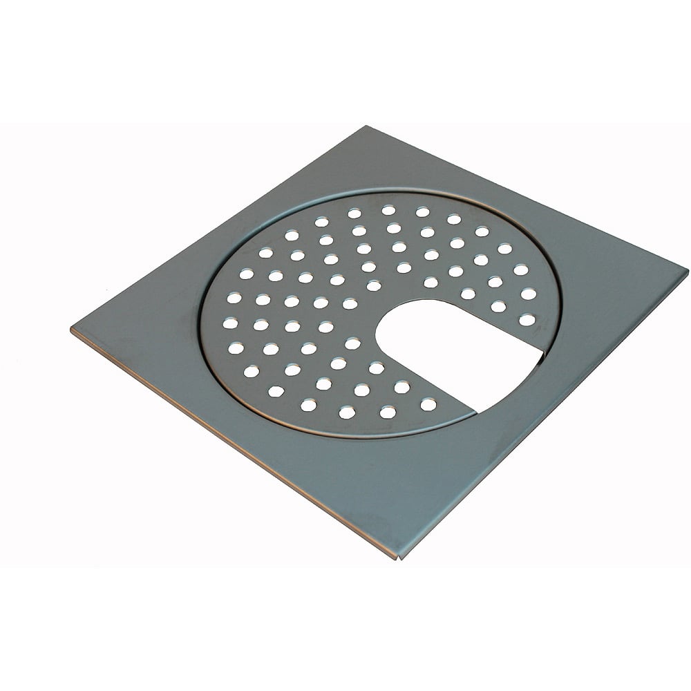 SLUKRIST BØRSTET STÅL MED UTHUGG 20X20 CM SLUKRIST BØRSTET STÅL MED UTHUGG 20X20 CM