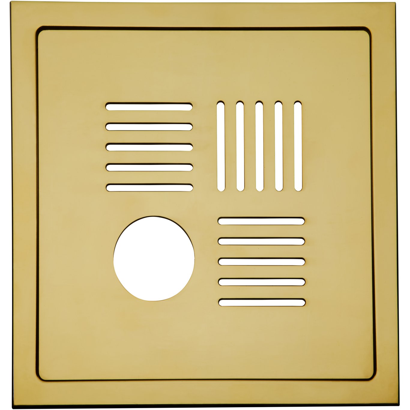 DESIGN SLUKRIST N°13 20X20CM M/UTHUGG POLERT MESSING DESIGN SLUKRIST N°13 20X20CM M/UTHUGG POLERT MESSING