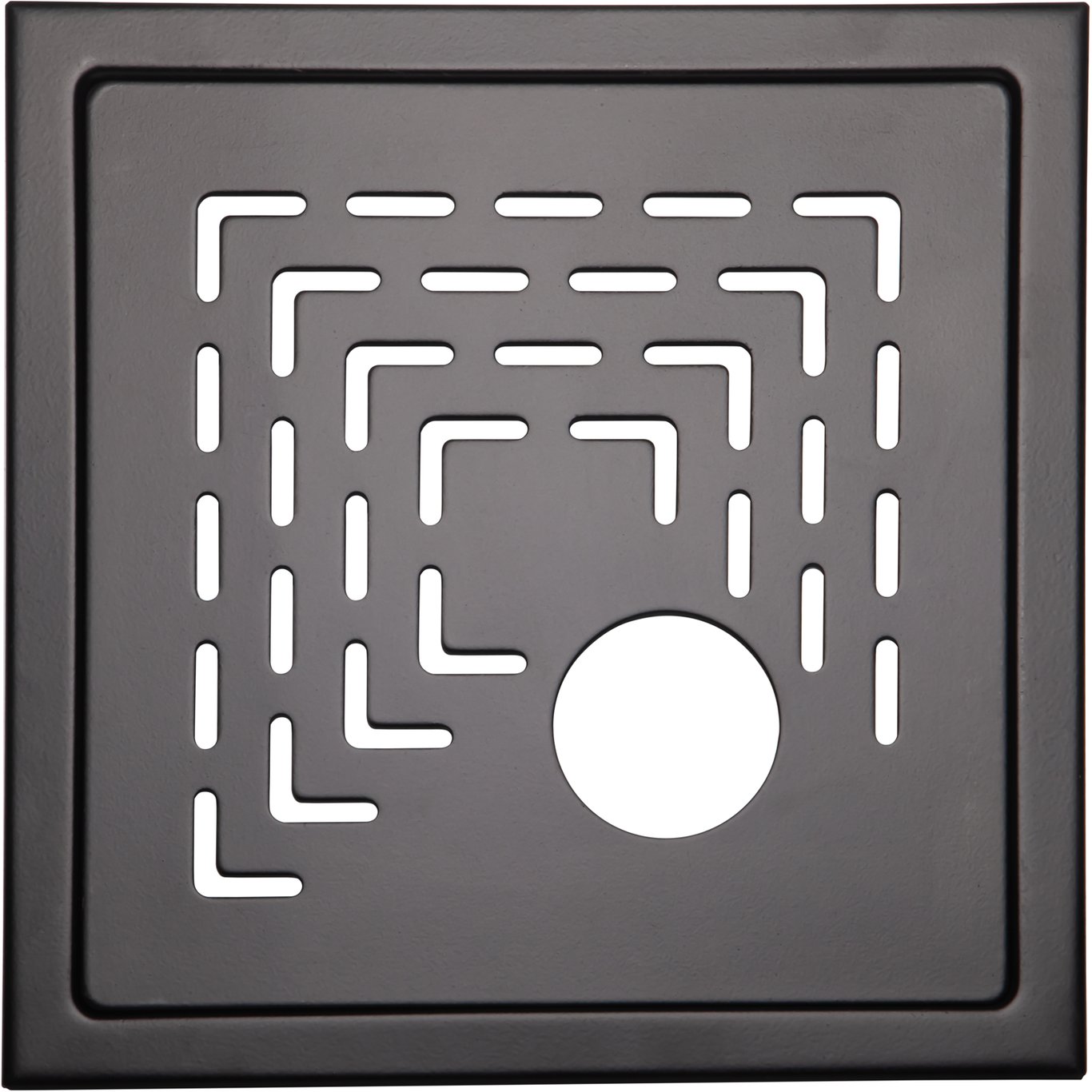 DESIGN SLUKRIST N°19 20X20CM M/UTHUGG MATT SORT STÅL DESIGN SLUKRIST N°19 20X20CM M/UTHUGG MATT SORT STÅL