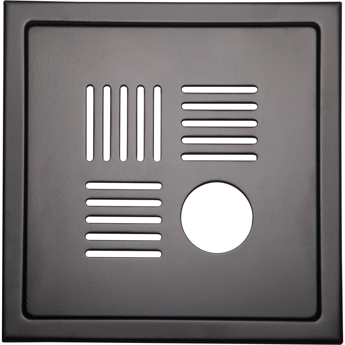 DESIGN SLUKRIST N°13 20X20CM M/UTHUGG MATT SORT STÅL DESIGN SLUKRIST N°13 20X20CM M/UTHUGG MATT SORT STÅL