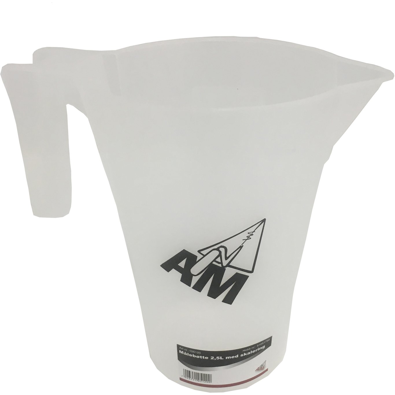 MÅLEBEGER 2.5L MED SKALERING MÅLEBEGER 2.5L MED SKALERING