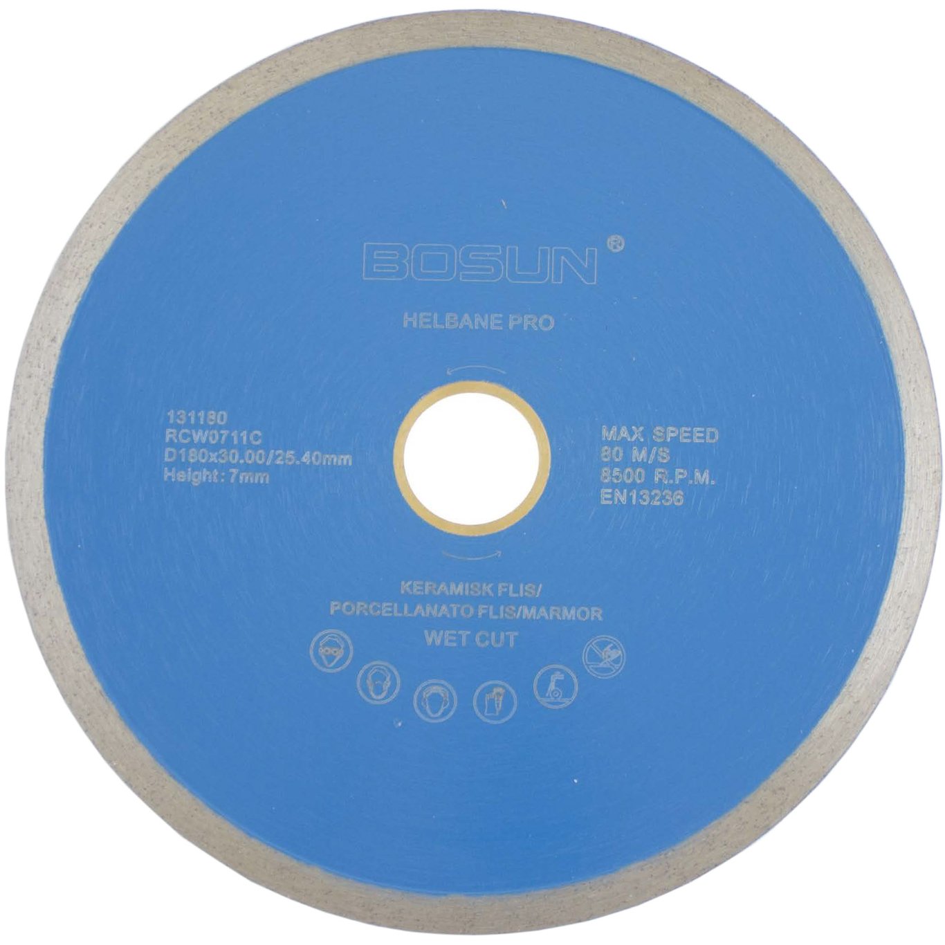 BOSUN DIAMANTBLAD HELBANE 180/30-25.4 MM PRO BLÅ BOSUN DIAMANTBLAD HELBANE 180/30-25.4 MM PRO BLÅ