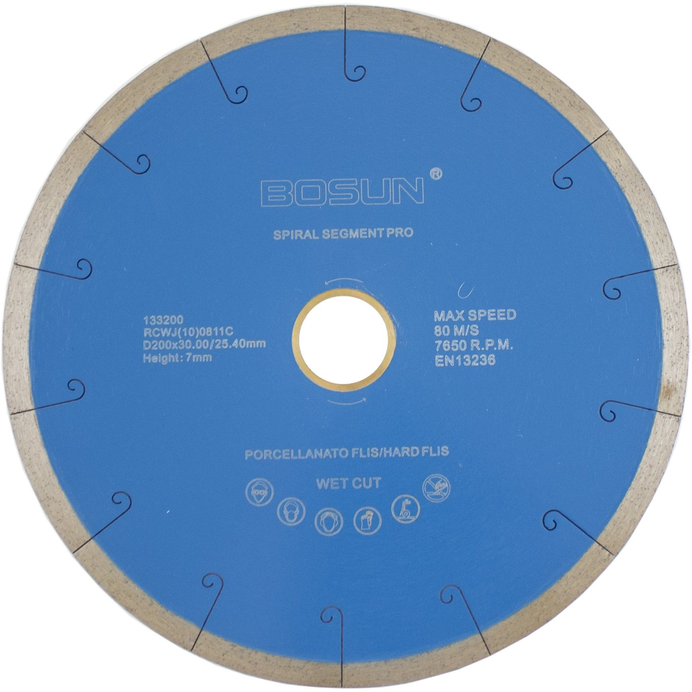 BOSUN DIAMANTBLAD SPIRALSEGMENT 200/30-25.4 MM PRO BLÅ BOSUN DIAMANTBLAD SPIRALSEGMENT 200/30-25.4 MM PRO BLÅ