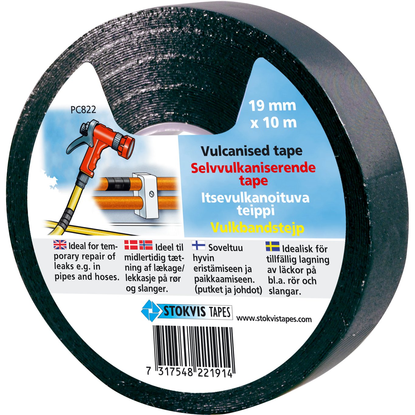 VULKTAPE SELVSVEISENDE 19MMX10M VULKTAPE SELVSVEISENDE 19MMX10M