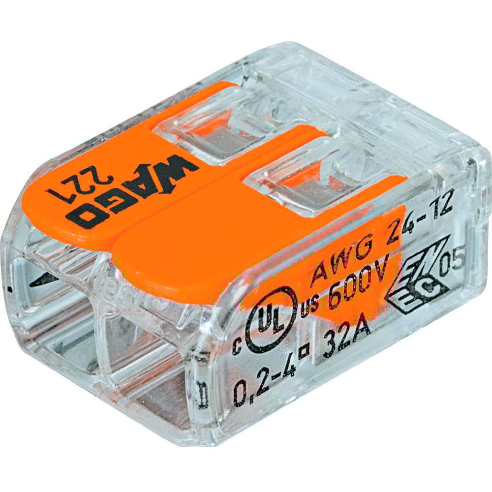 WAGO 2-HULL MED ÅPNER 5PK. WAGO 2-HULL MED ÅPNER 5PK.